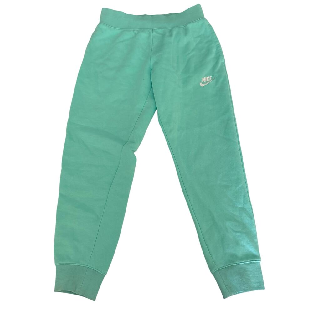 Nike Youth Small Club Fleece Sweatpants - Mint Foam - Picture 2 of 5